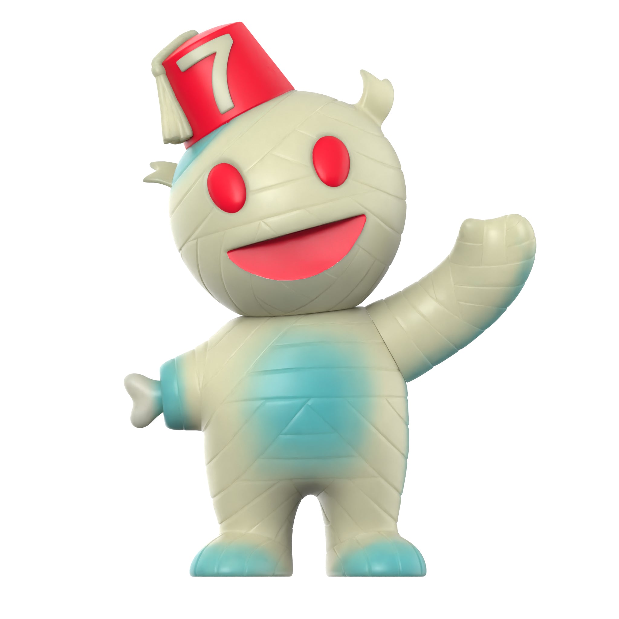 Super7 Vinyl Mummy Boy Glow Fez figurina 15 cm