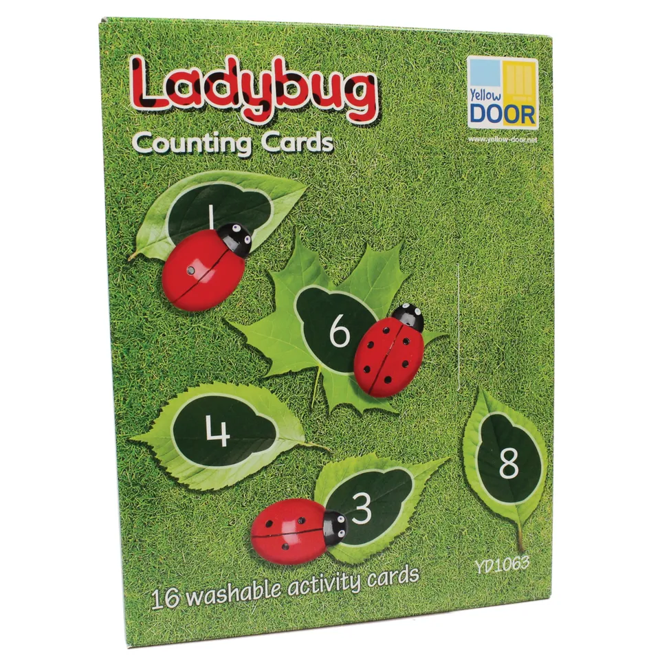 Yellow Door Ladybug Counting carduri numărat plastic