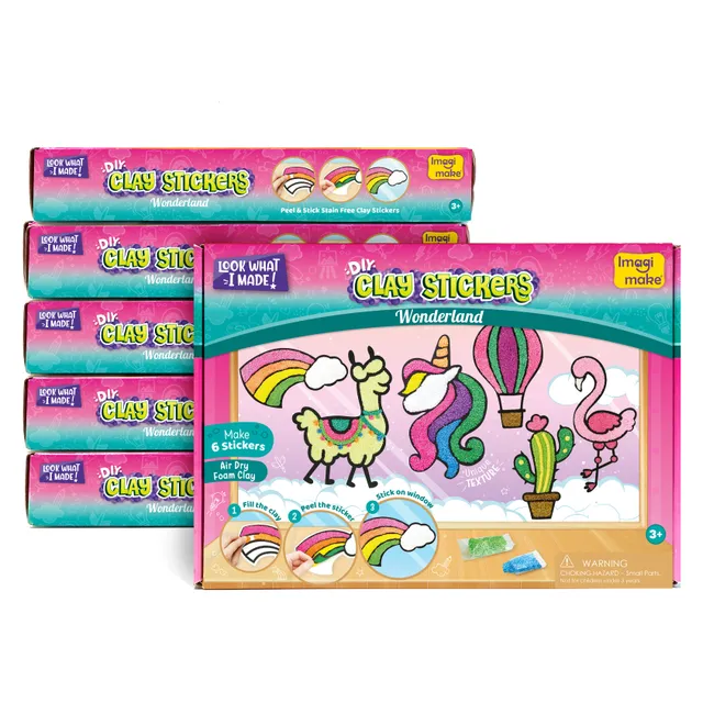 Imagimake Clay Stickers Wonderland set creativ 6 stickere