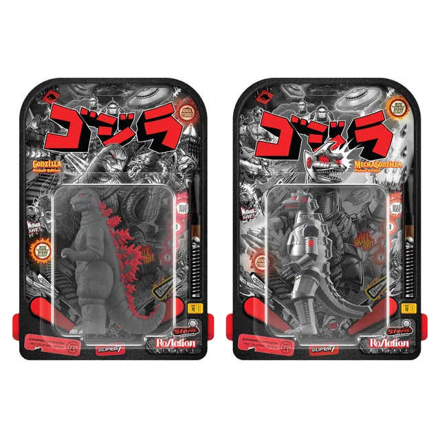 Super7 Toho ReAction Godzilla 84 Mechagodzilla 74 set figurine