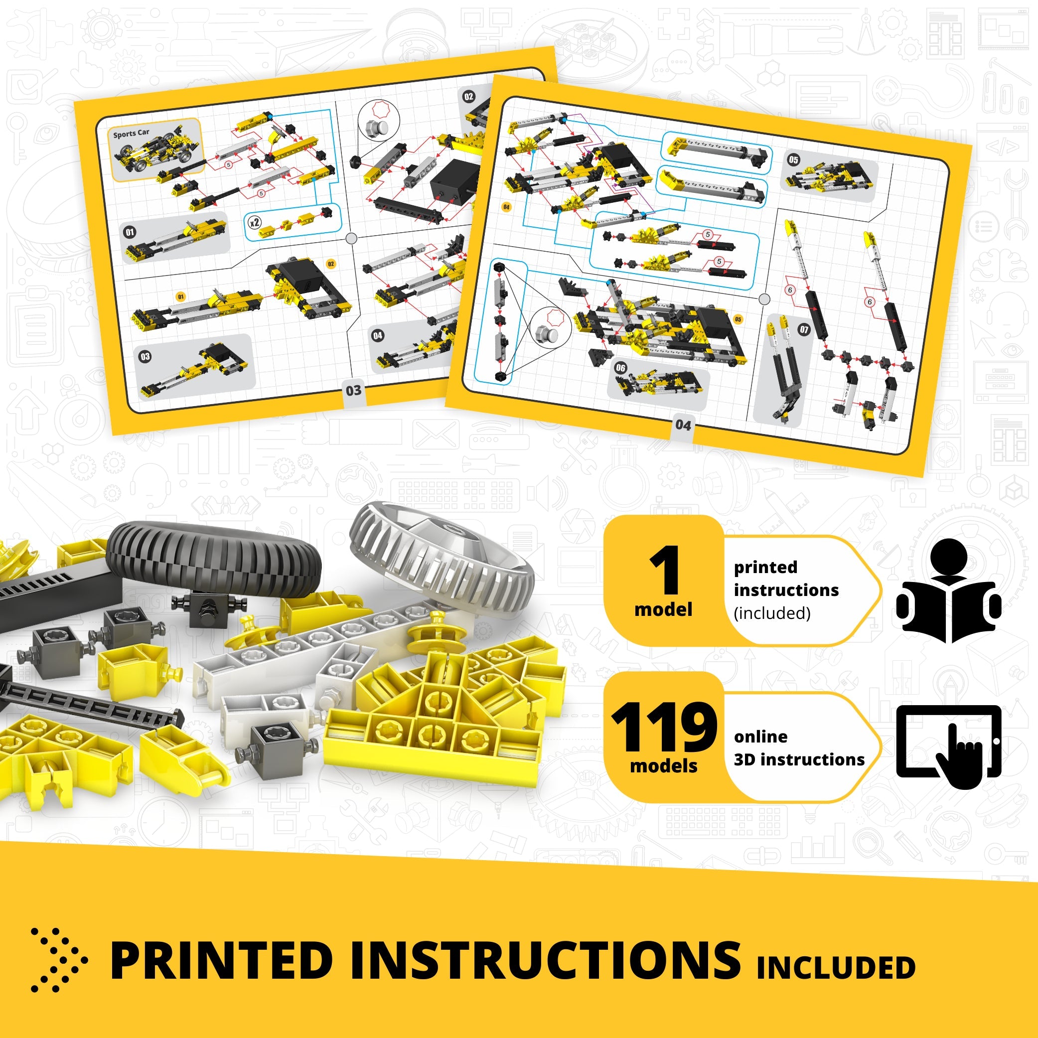 Engino Creative Builder set constructie 120 modele motorizat