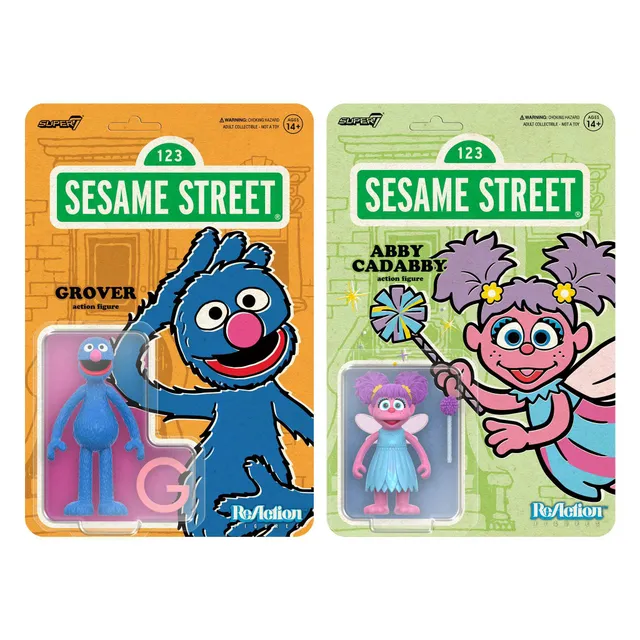 Super7 Sesame Street ReAction Abby Grover set 2 figurine