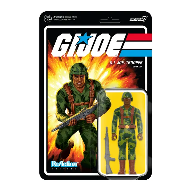 Super7 ReAction G.I. Joe Trooper figurină maro 9,5 cm