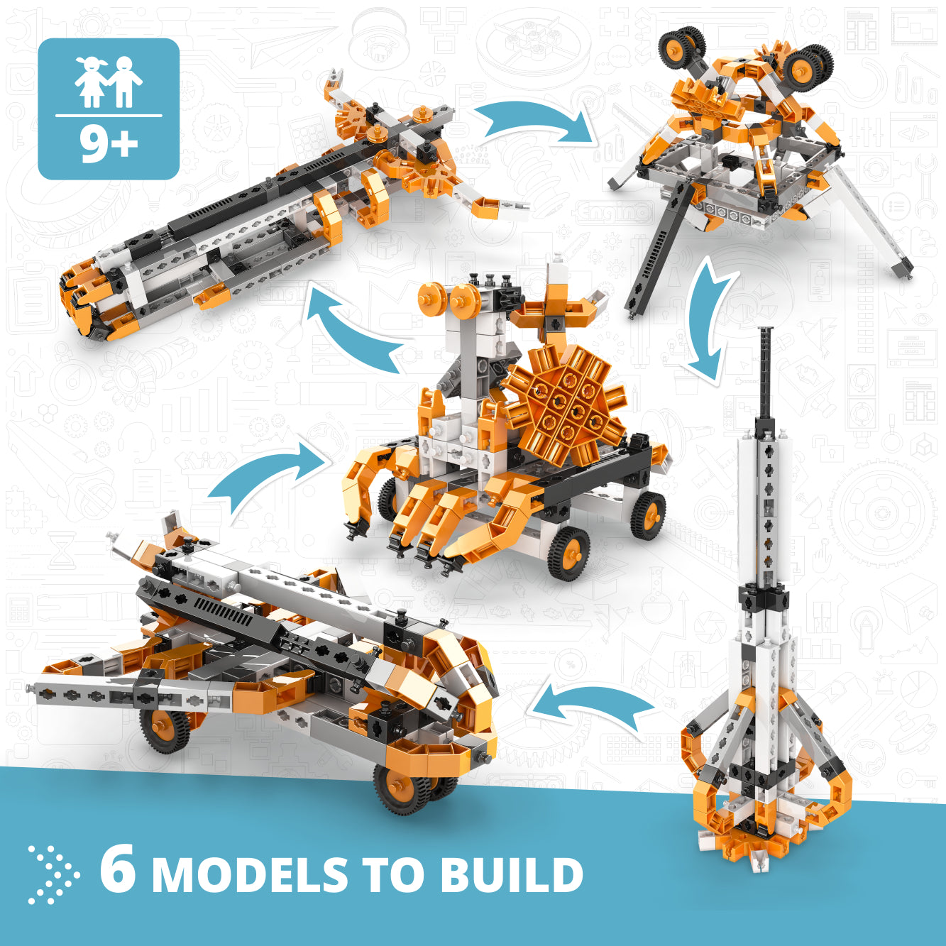 Engino Discovering STEM Astronomy set constructie spatiu 6 modele
