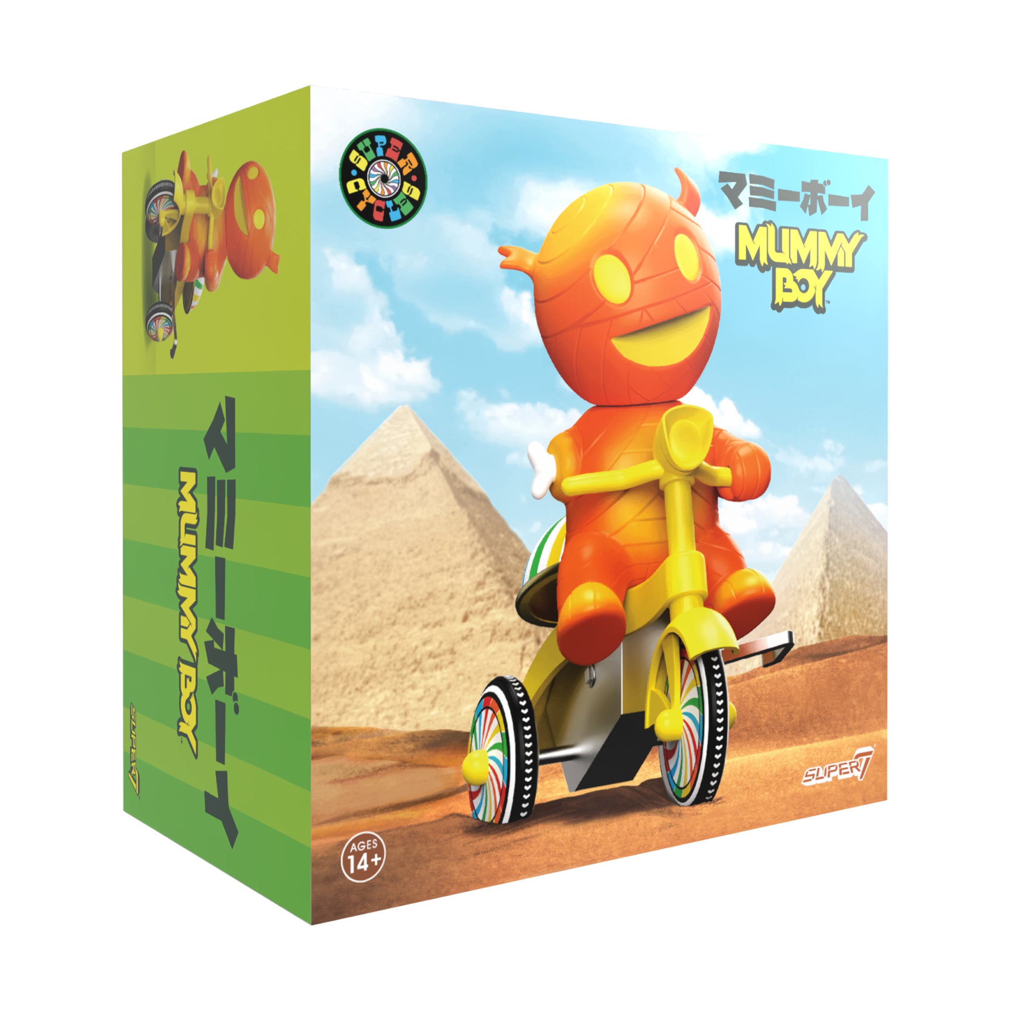 Super7 Super Cycles Mummy Boy figurina tricicla portocalie
