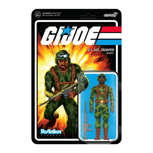 Super7 ReAction G.I. Joe Trooper Beard figurina verde