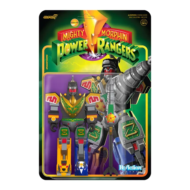 Super7 Power Rangers ReAction DragonZord Battle figurina