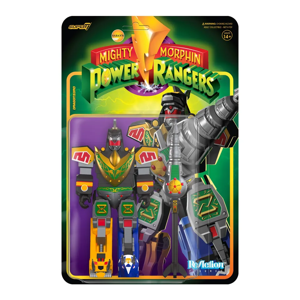 Super7 Power Rangers ReAction DragonZord Battle figurina