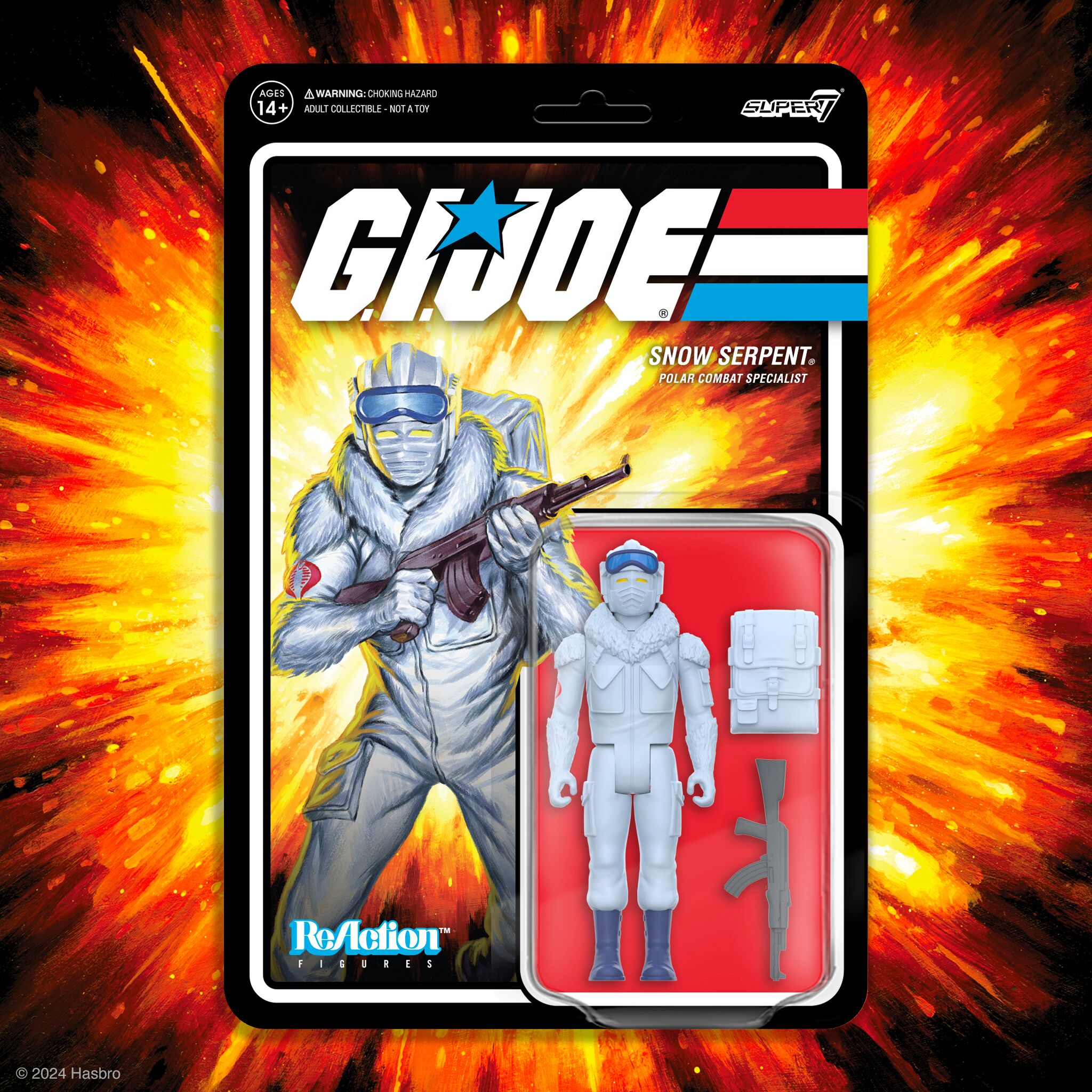 Super7 G.I. Joe ReAction figurină Cobra Snow Serpent W8