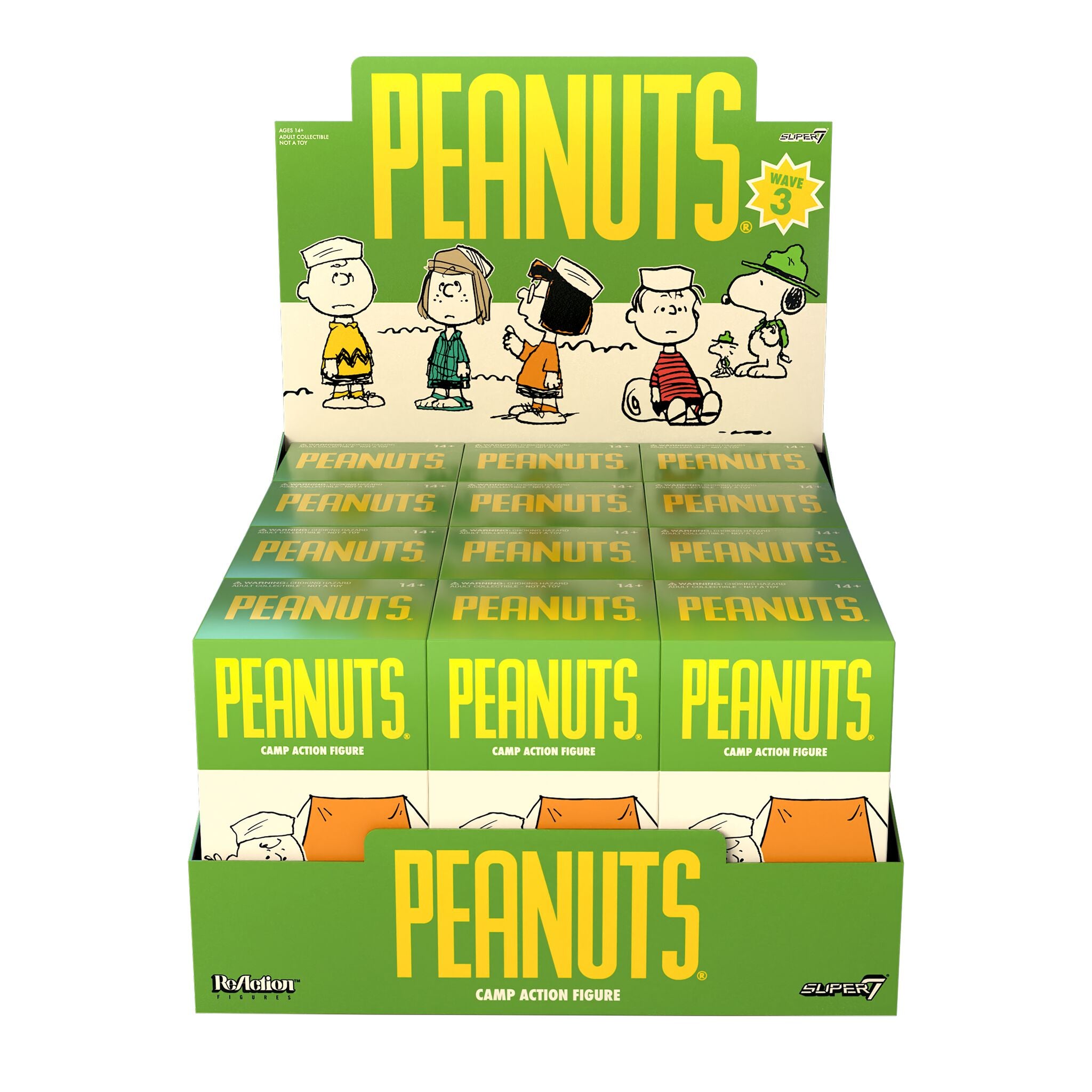 Super7 Peanuts Blind Box Wave 03 Camp figurine set 12 buc