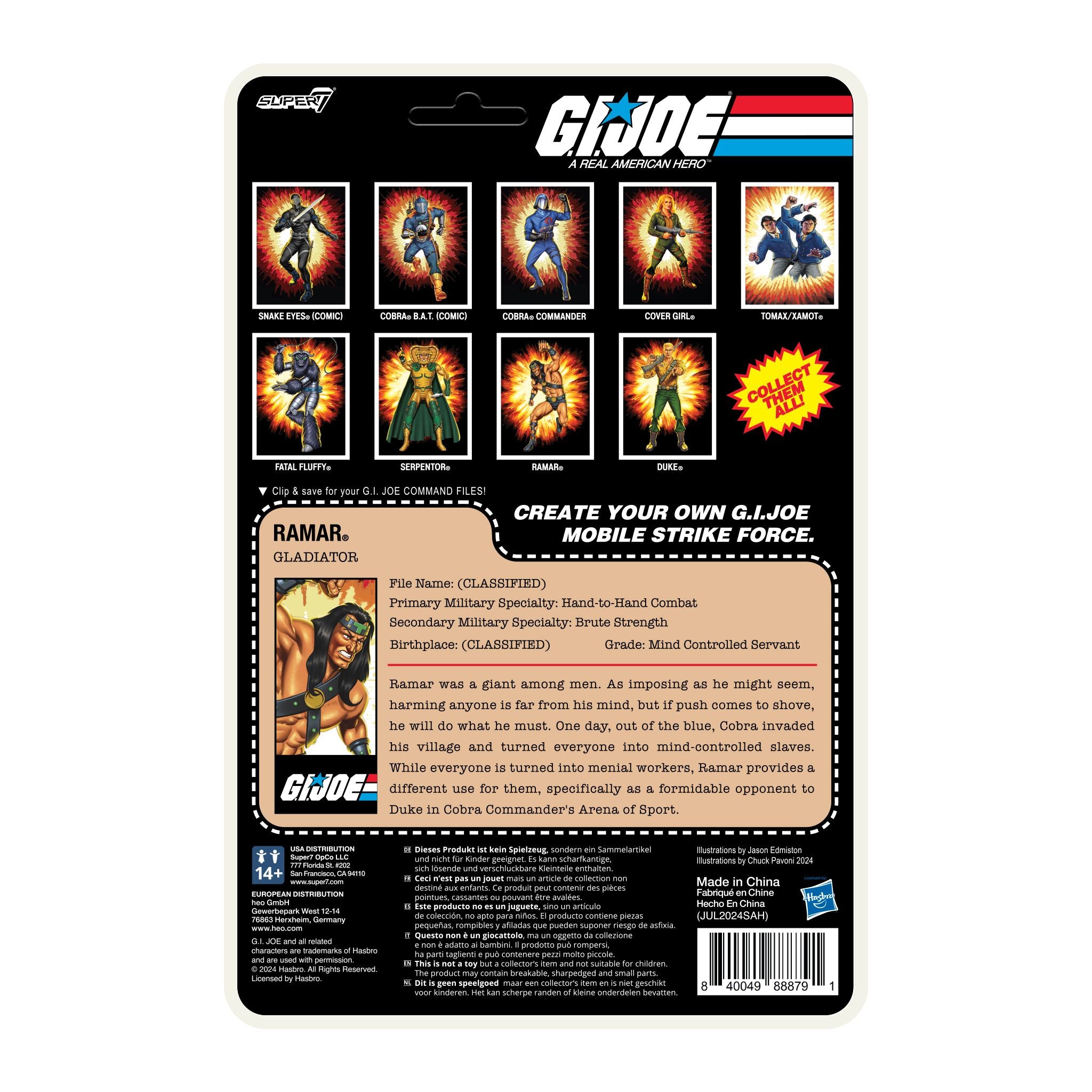Super7 G.I. Joe ReAction+ Ramar figurină 11 cm gladiator