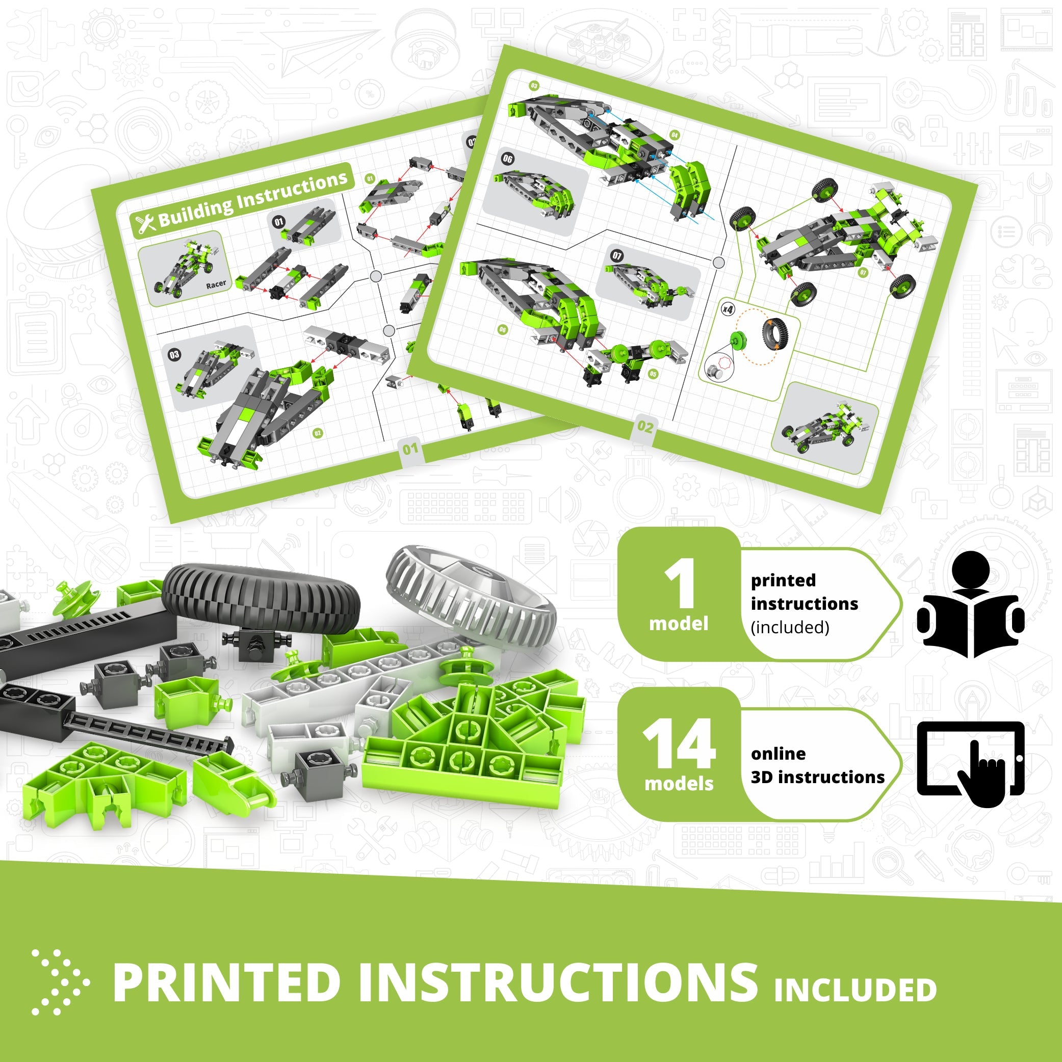 Engino Creative Builder 15 Multimodel set construcție 15 modele șantier