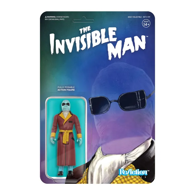 Super7 ReAction Invisible Man Clear figurina 9,5 cm horror