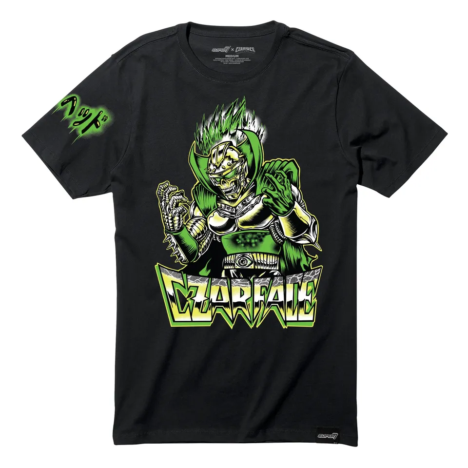 Super7 Czarface tricou negru fosforescent cu mânecă scurtă