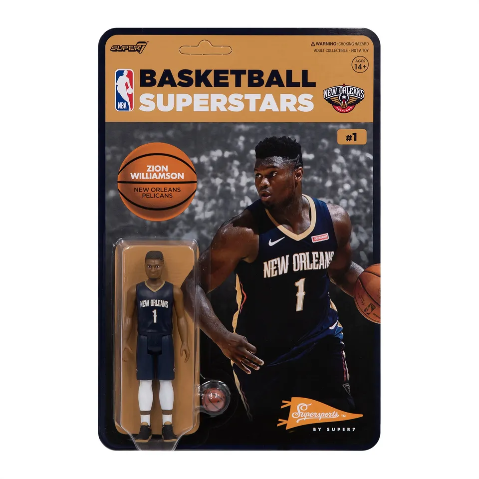 Super7 NBA Supersports Zion Williamson Pelicans figurina baschet