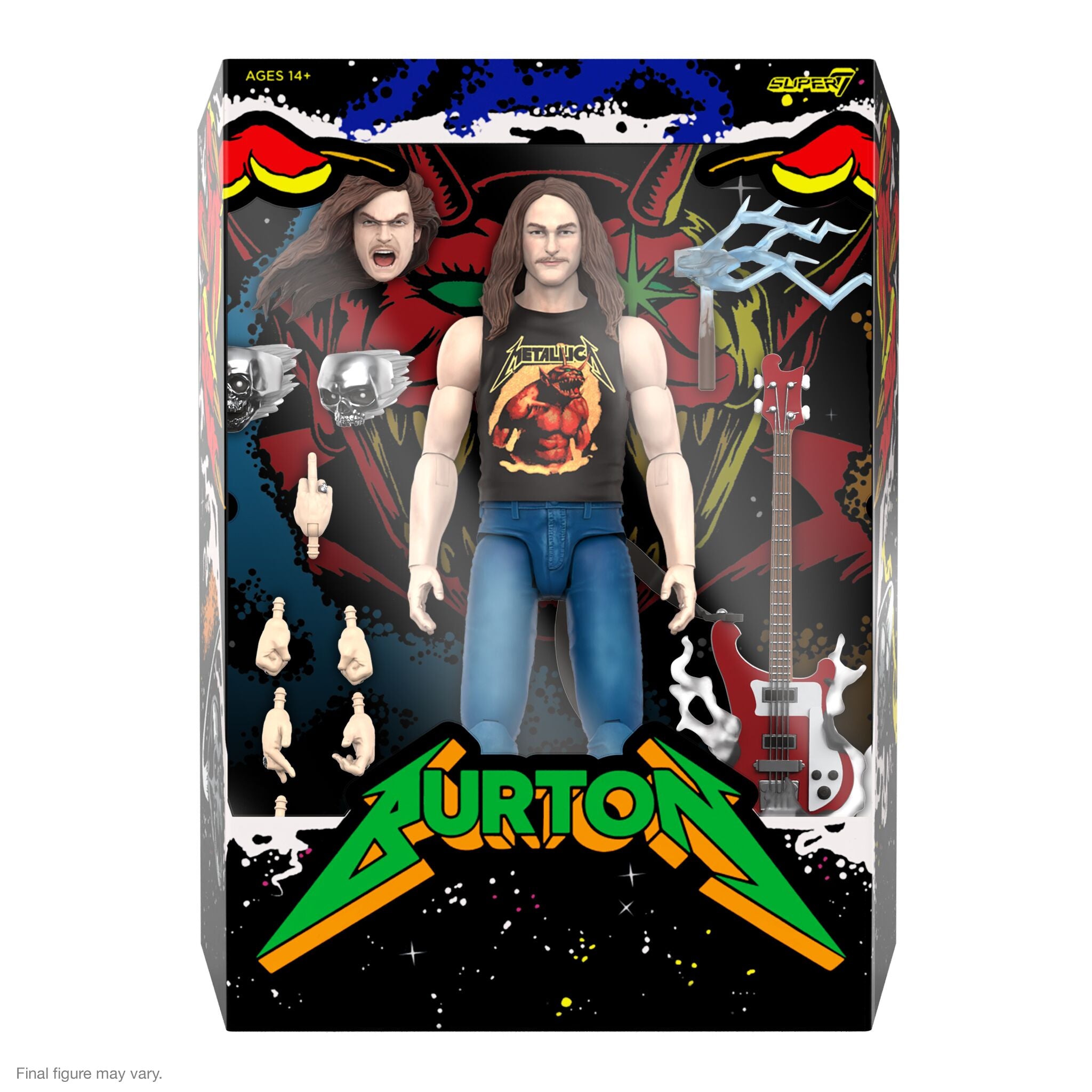 Super7 Ultimates Cliff Burton figurina 18 cm Superhero Poster