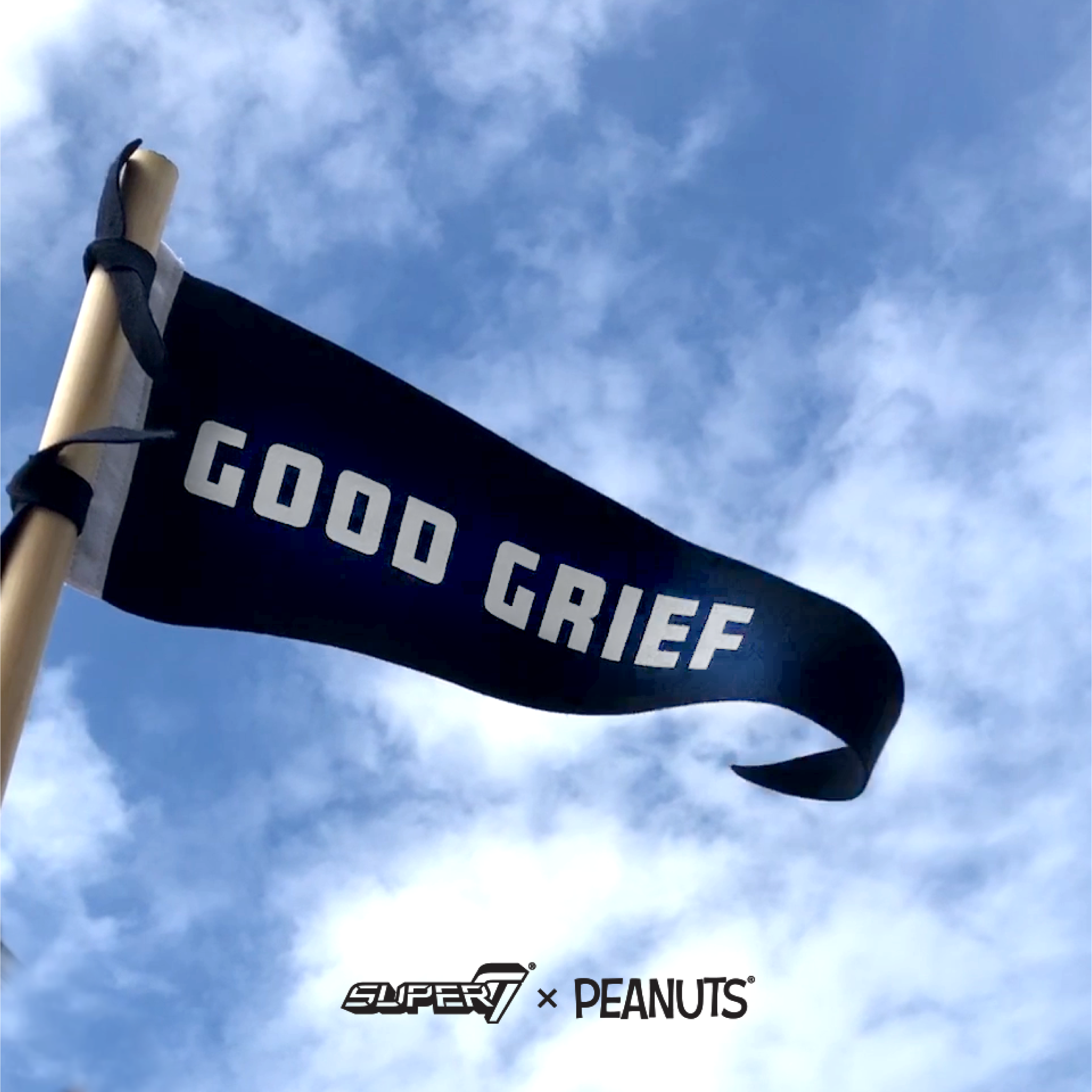 Super7 Peanuts Good Grief fanion fetru 18x53 cm