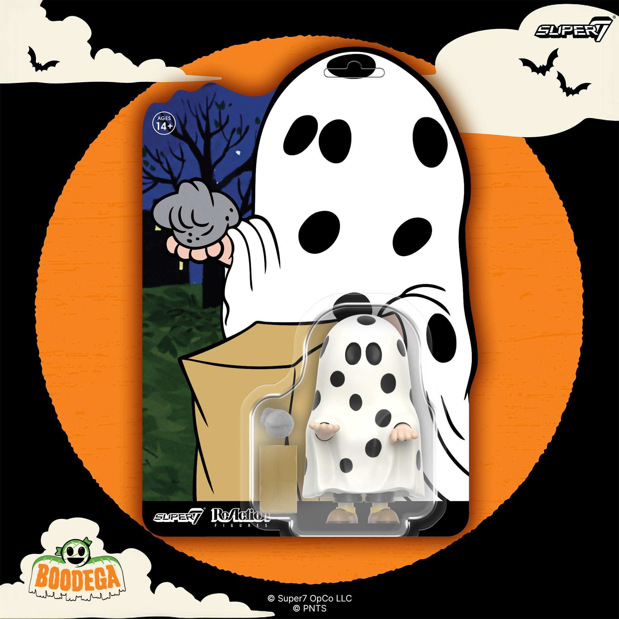 Super7 Peanuts Charlie Brown Ghost Sheet figurina Halloween