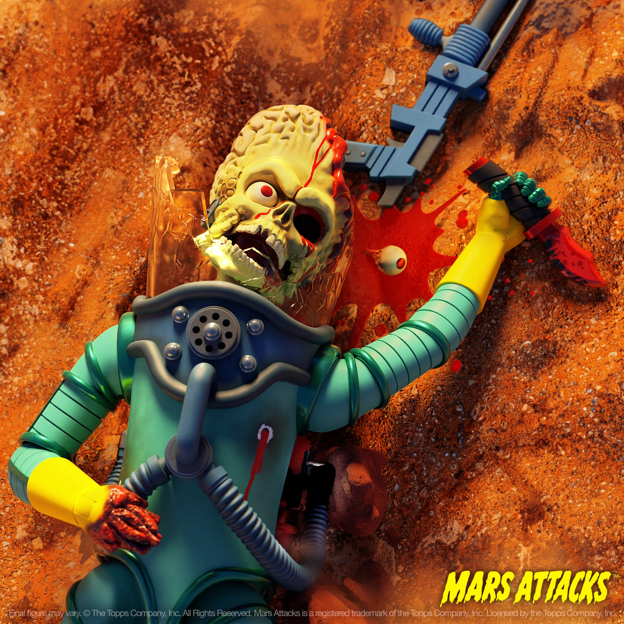 Super7 ULTIMATES Mars Attacks Martian Smashing Enemy 18 cm