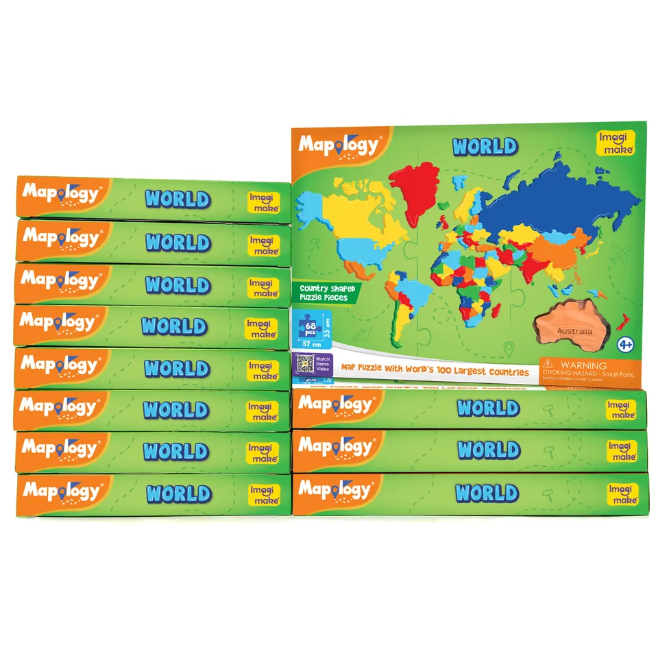 Imagimake Mapology puzzle harta lumii set 12 bucăți