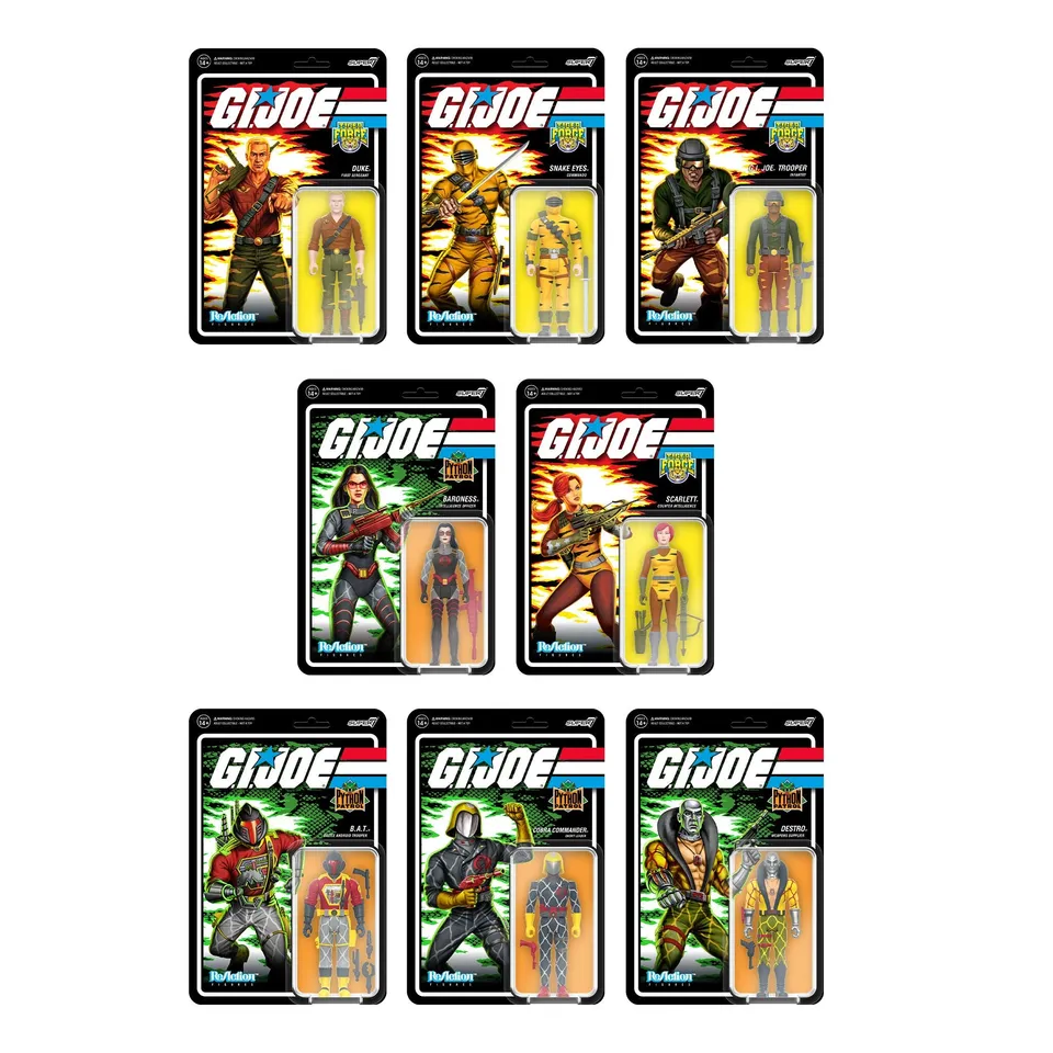 Super7 ReAction G.I. Joe Wave 6 set 8 figurine Tiger Force