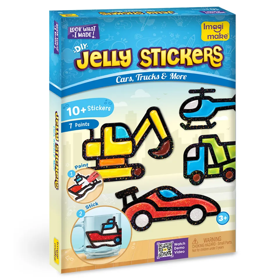 Imagimake Jelly Sticker Cars set stickere gel masini