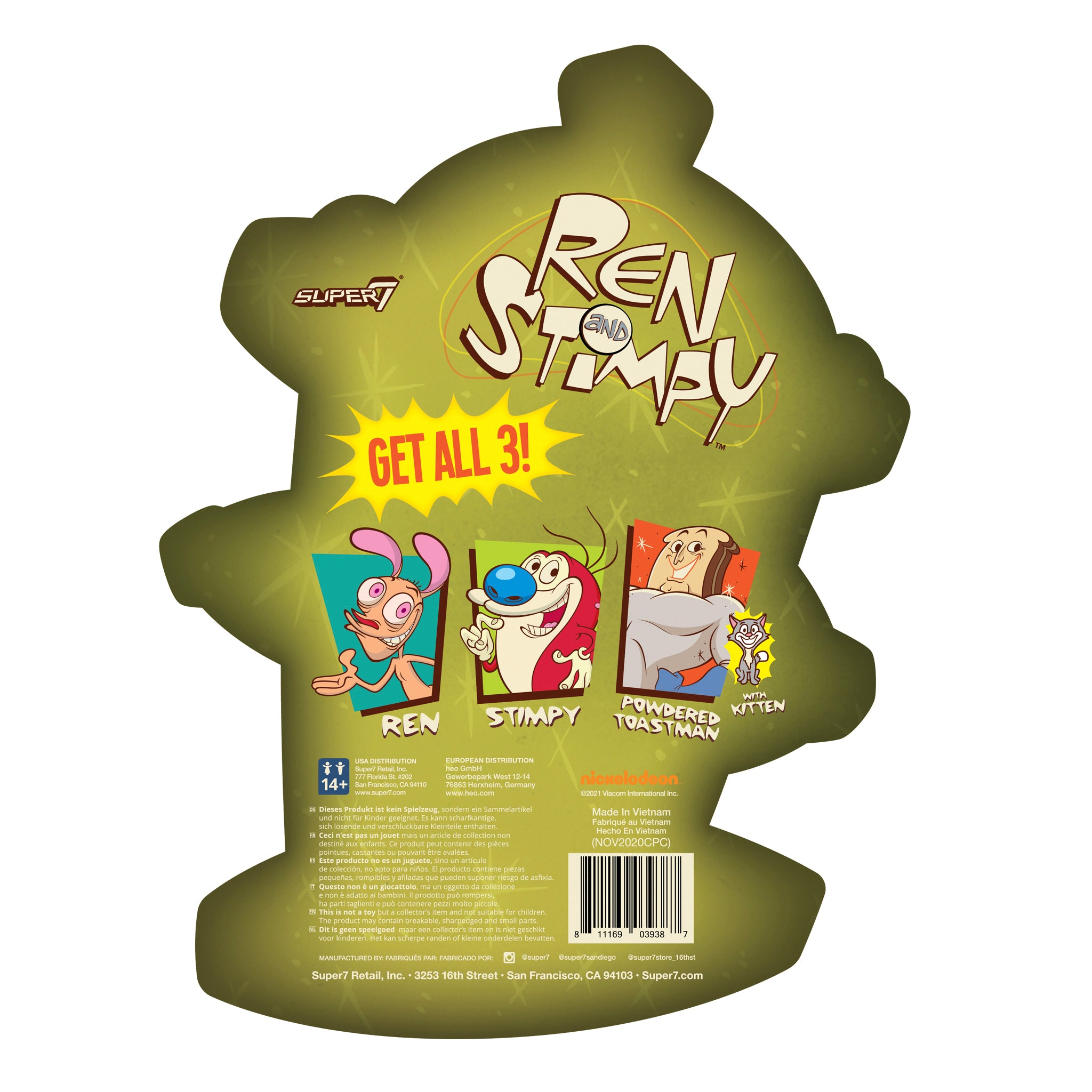 Super7 ReAction Ren figurina articulata 9,5 cm