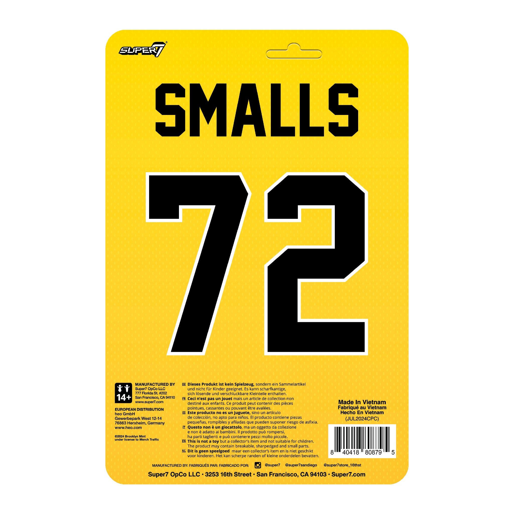 Super7 Notorious B.I.G. Yellow Jersey figurina rap