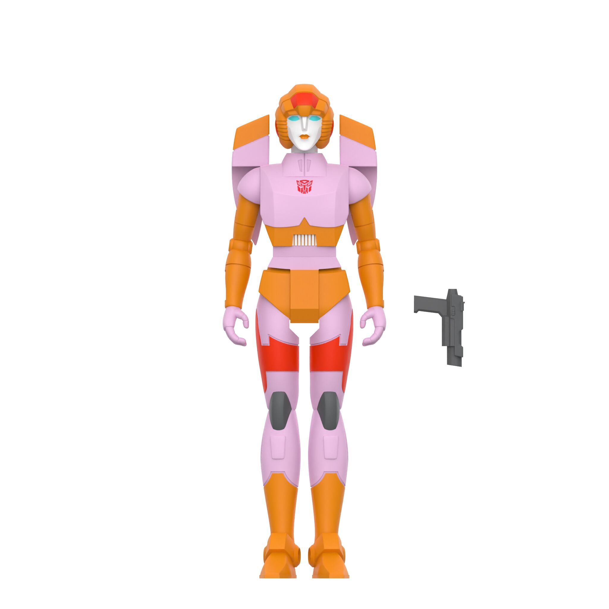 Super7 Transformers ReAction Arcee figurina roz-portocaliu