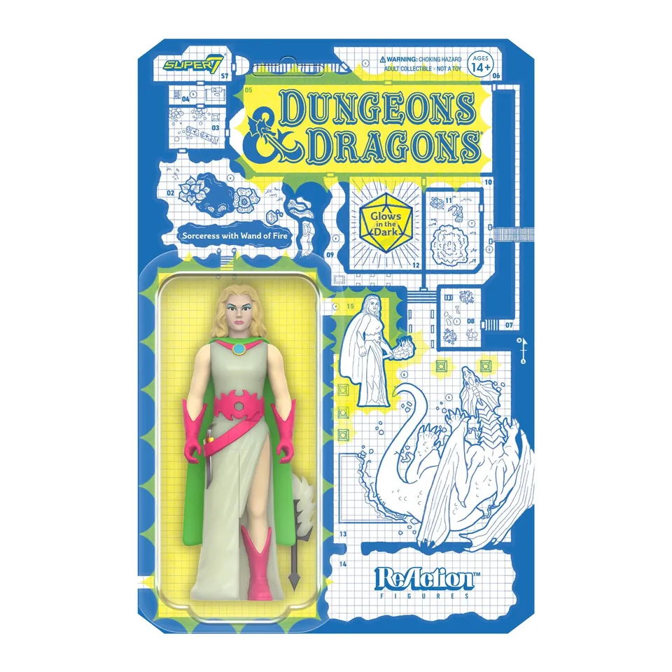 Super7 ReAction D&D Sorceress Glow figurina fosforescenta