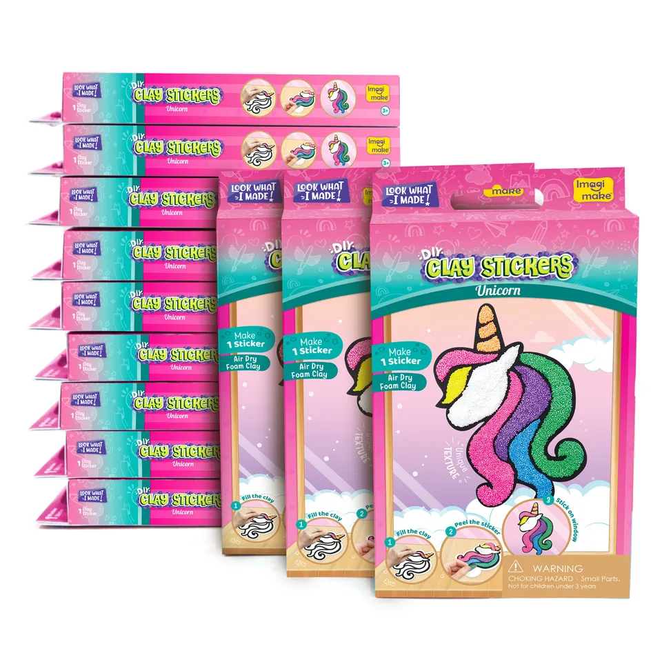Imagimake Clay Stickers Unicorn set creativ lut set 12 bucati