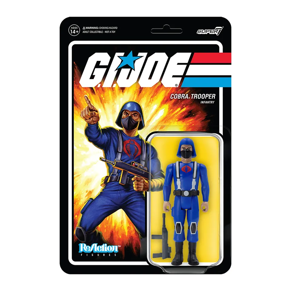 Super7 G.I. Joe ReAction Cobra Trooper figurină tan H-back