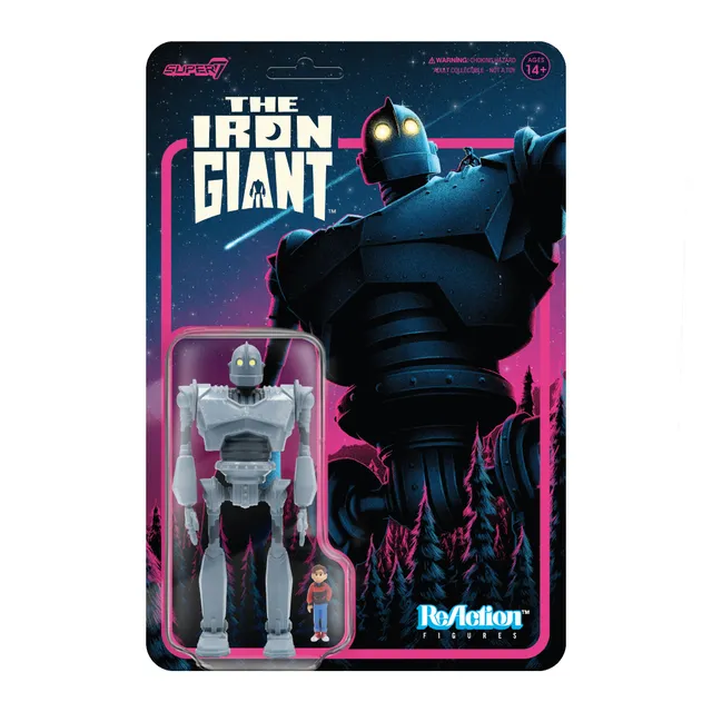 Super7 ReAction Iron Giant figurina cu Hogarth Hughes