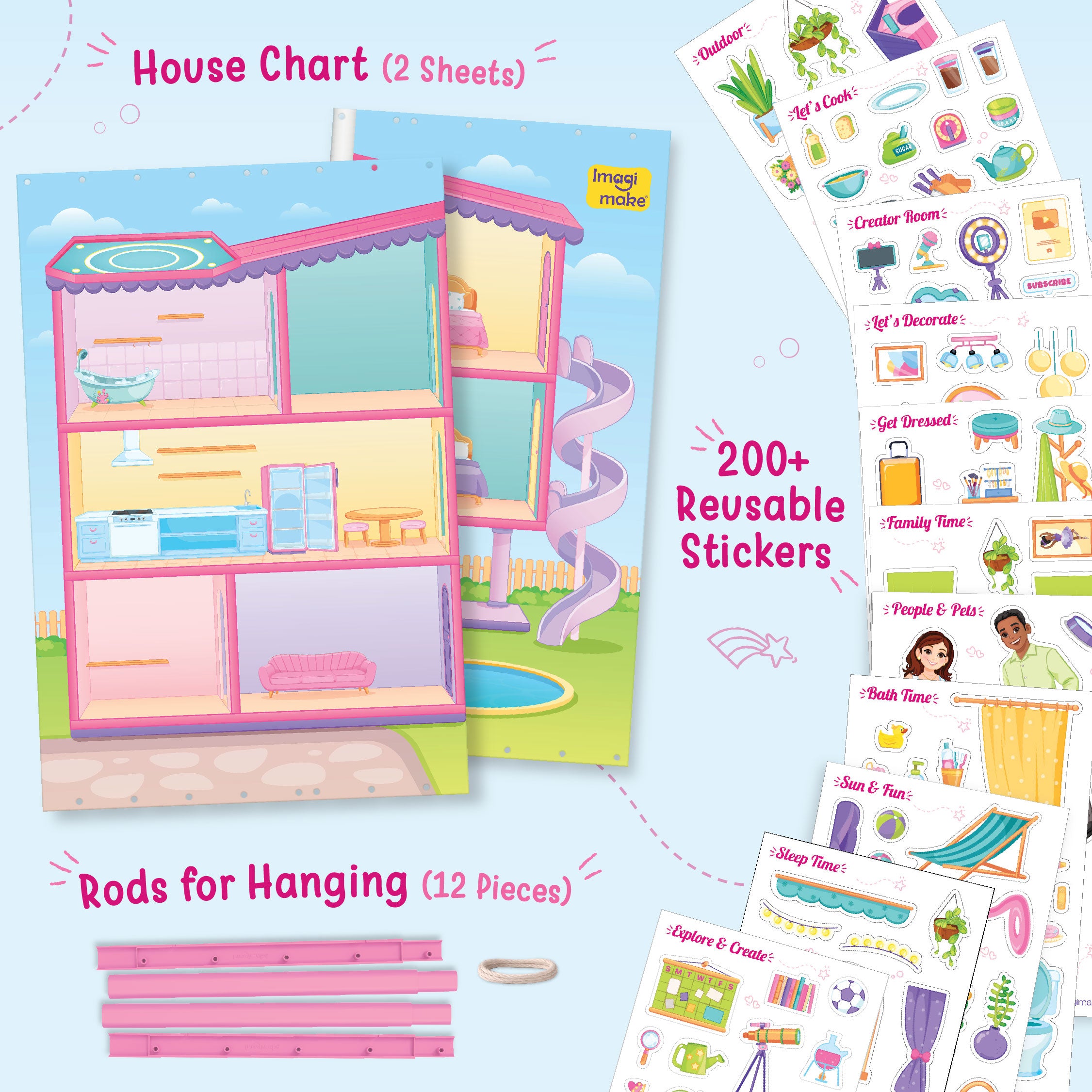 Imagimake Sticker Fun Dream House set stickere 200+