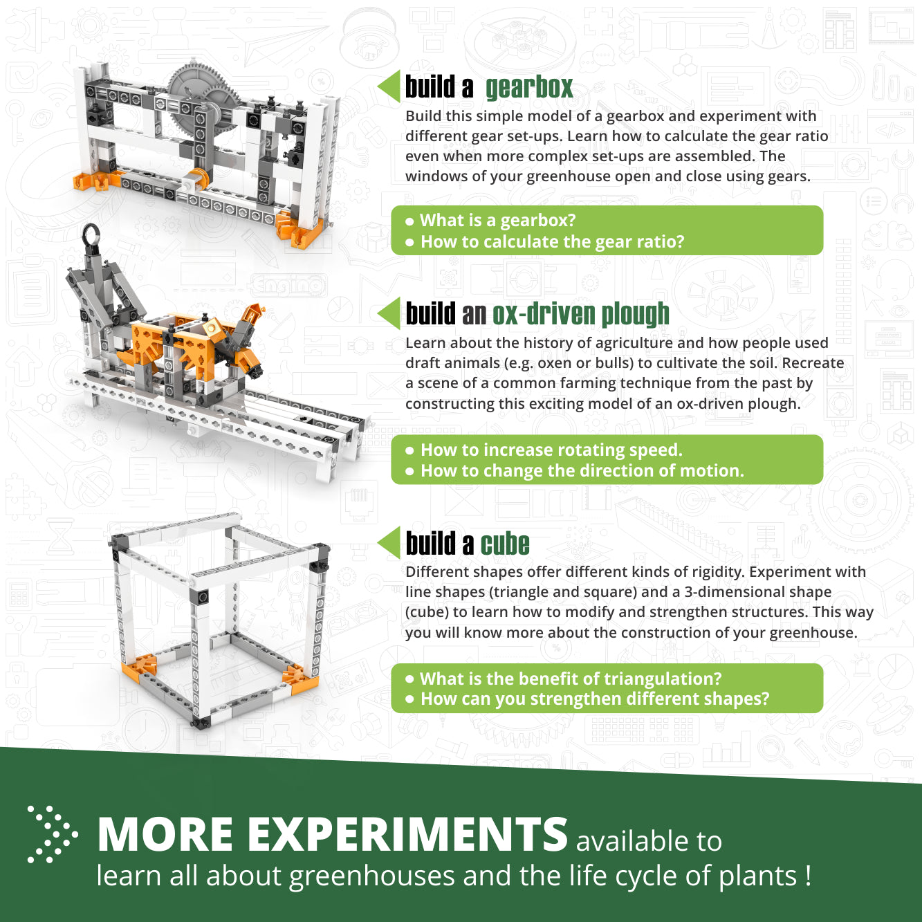 Engino Discovering STEM Botanic Laboratory set constructie sera 4 modele