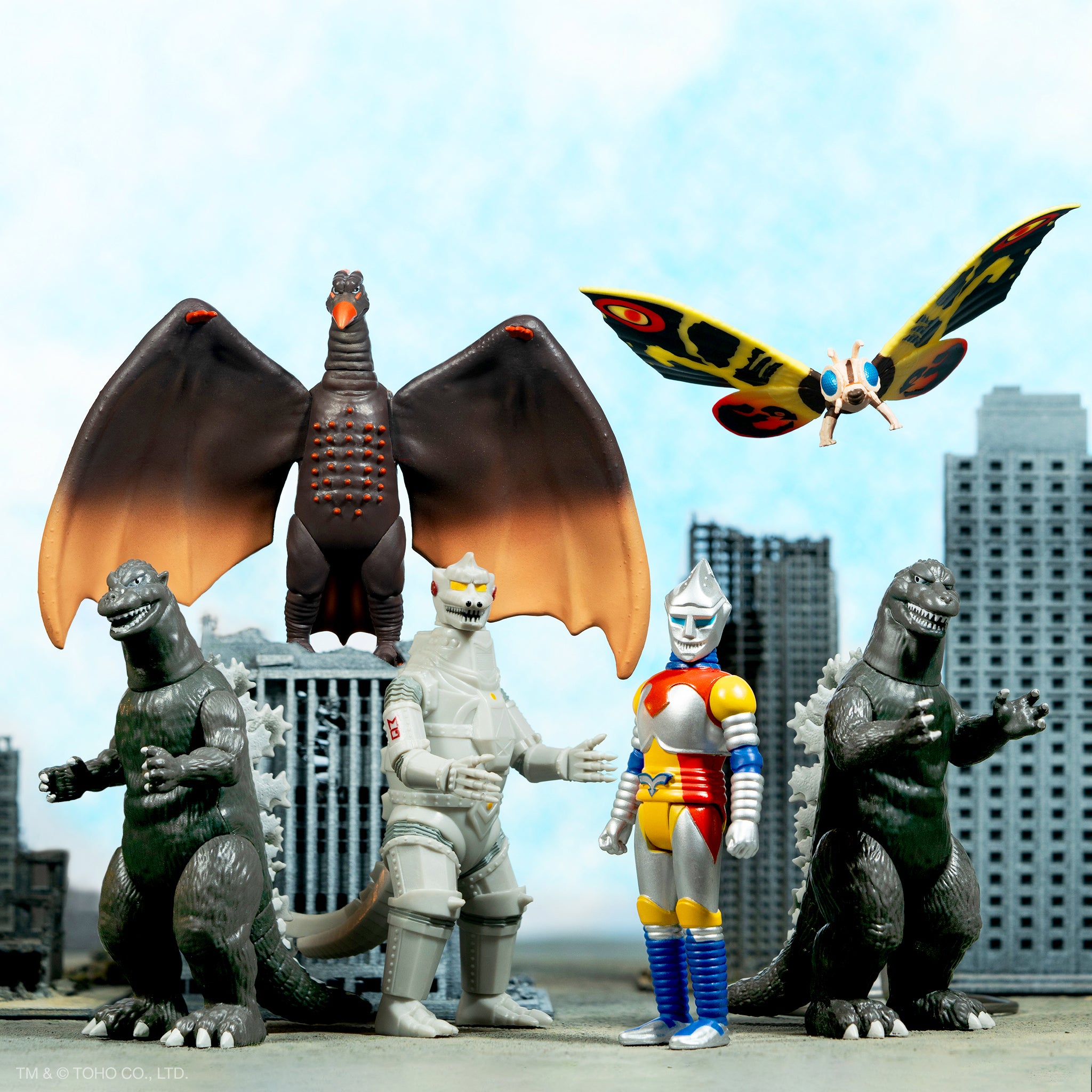 Super7 Toho ReAction Wave 1 set 6 figurine