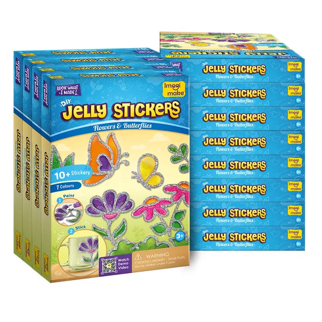 Imagimake Jelly Stickers set stickere 3D fluturi flori