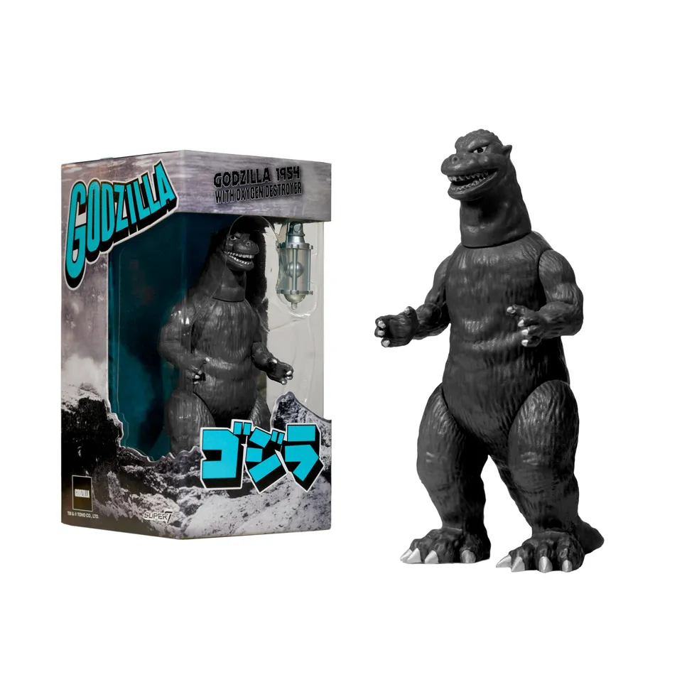 Super7 ReAction Toho Godzilla 54 Silver Screen figurina gri