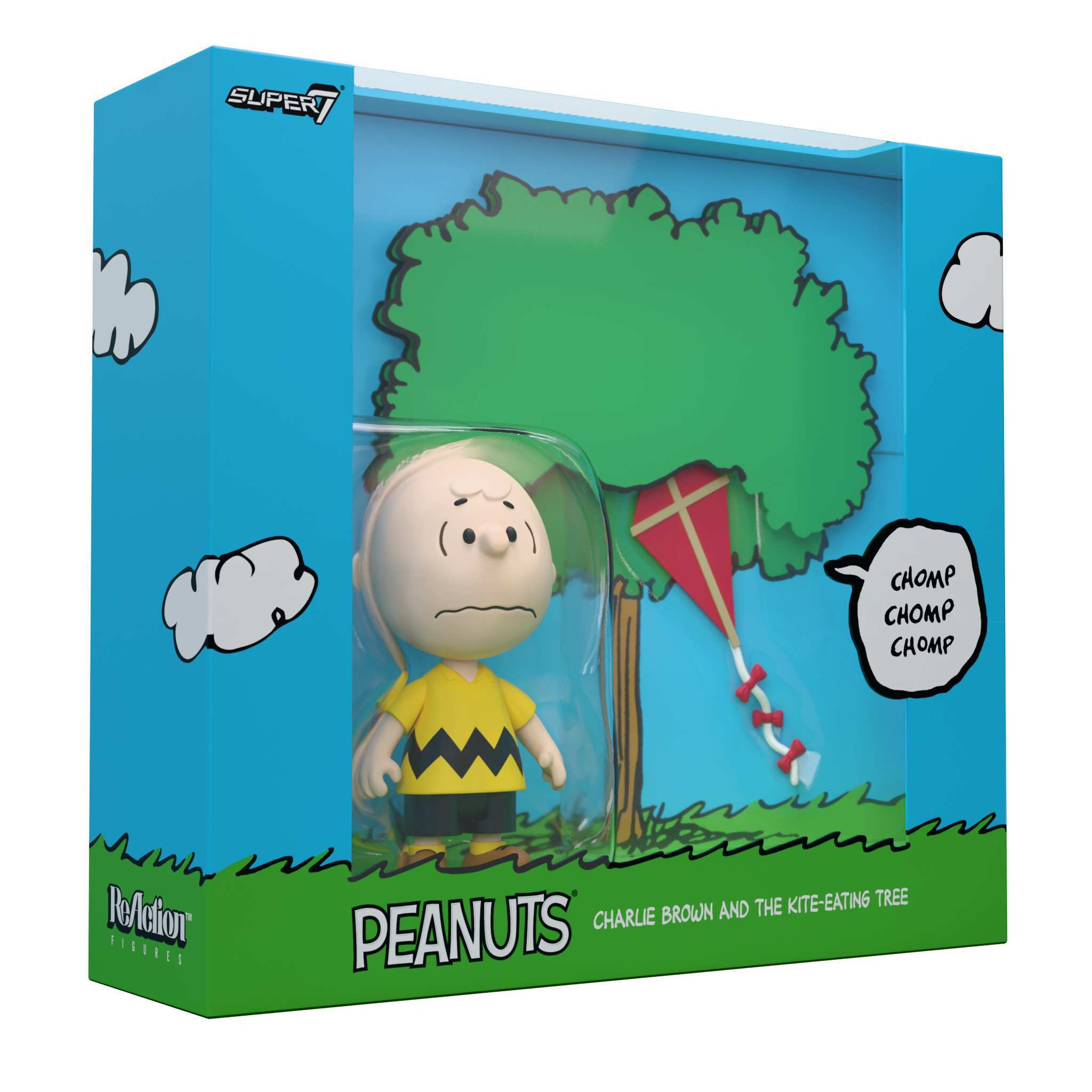 Super7 Peanuts ReAction Charlie Brown set diorama Kite-Eating Tree