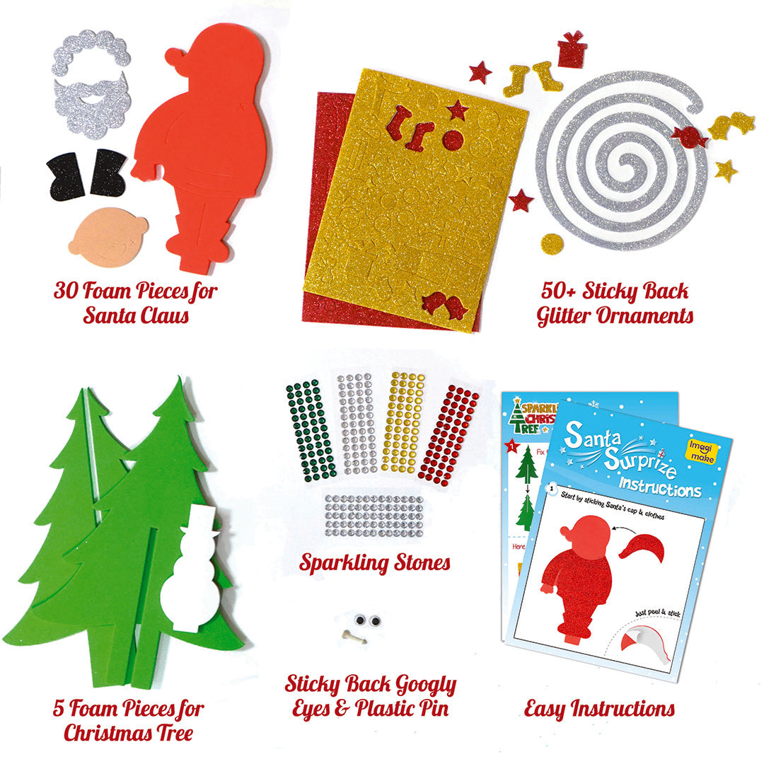 Imagimake Christmas Craft Kit set creatie Craciun 3 personaje 3+ ani