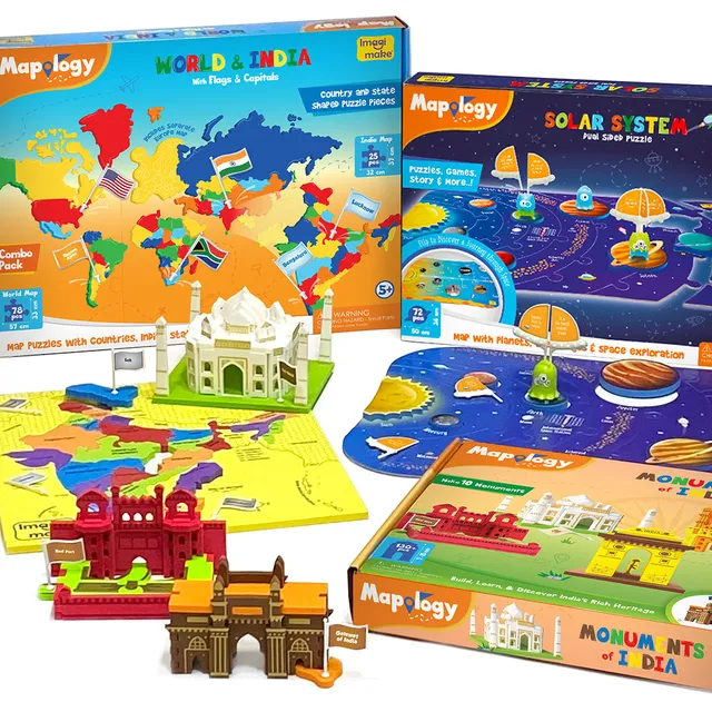 Imagimake Mapology Ultimate Combo set puzzle 4 in 1