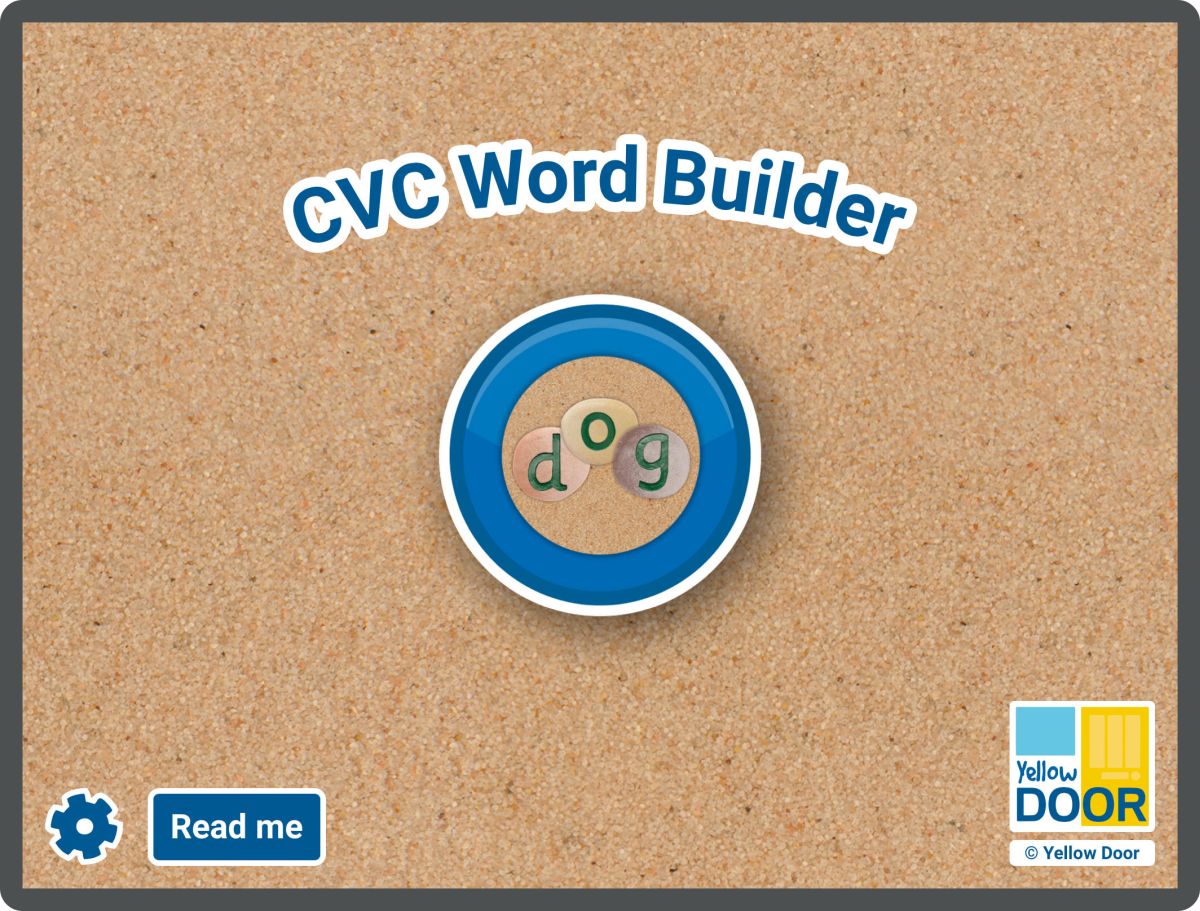 Yellow Door CVC Word Builder aplicatie cuvinte copii