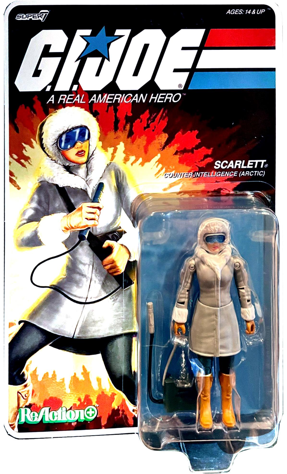 Super7 ReAction+ Snake Eyes figurina glow rosu 9,5 cm