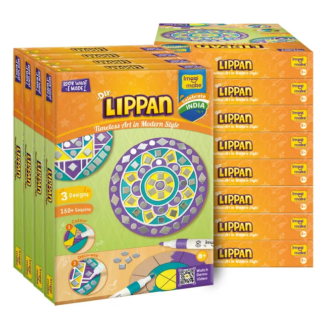 Imagimake Lippan Art Kit set creativ DIY 12 bucati