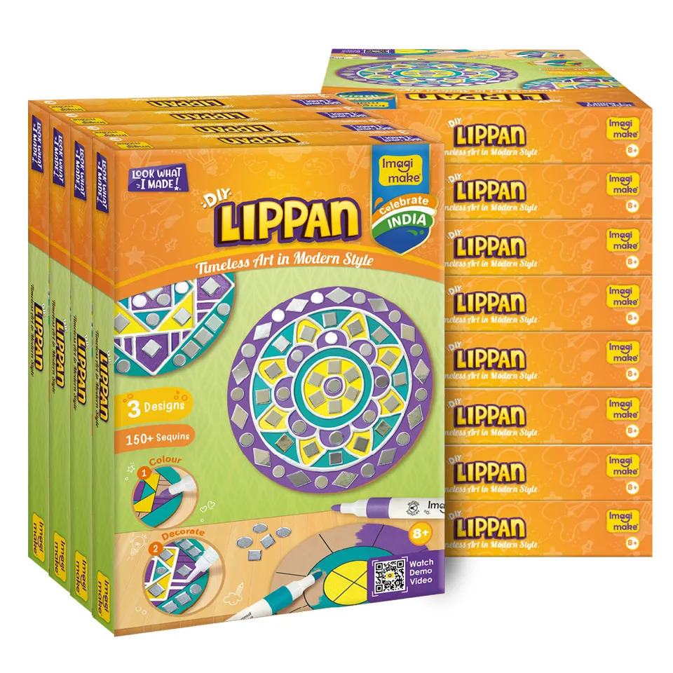 Imagimake Lippan Art Kit set creativ DIY 12 bucati