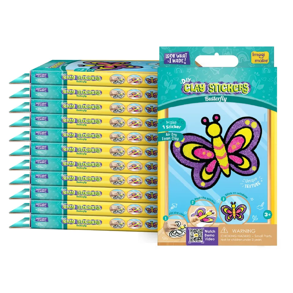 Imagimake Clay Stickers Butterfly set creativ 12 stickere
