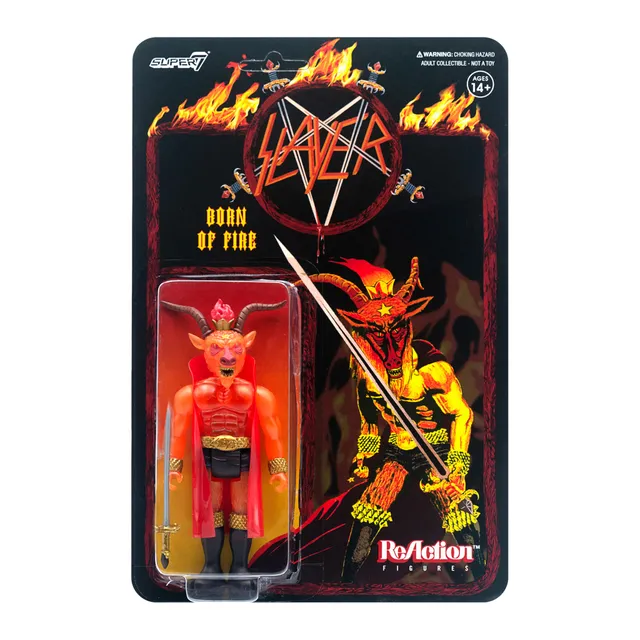 Super7 ReAction Slayer Minotaur Born of Fire figurină portocalie