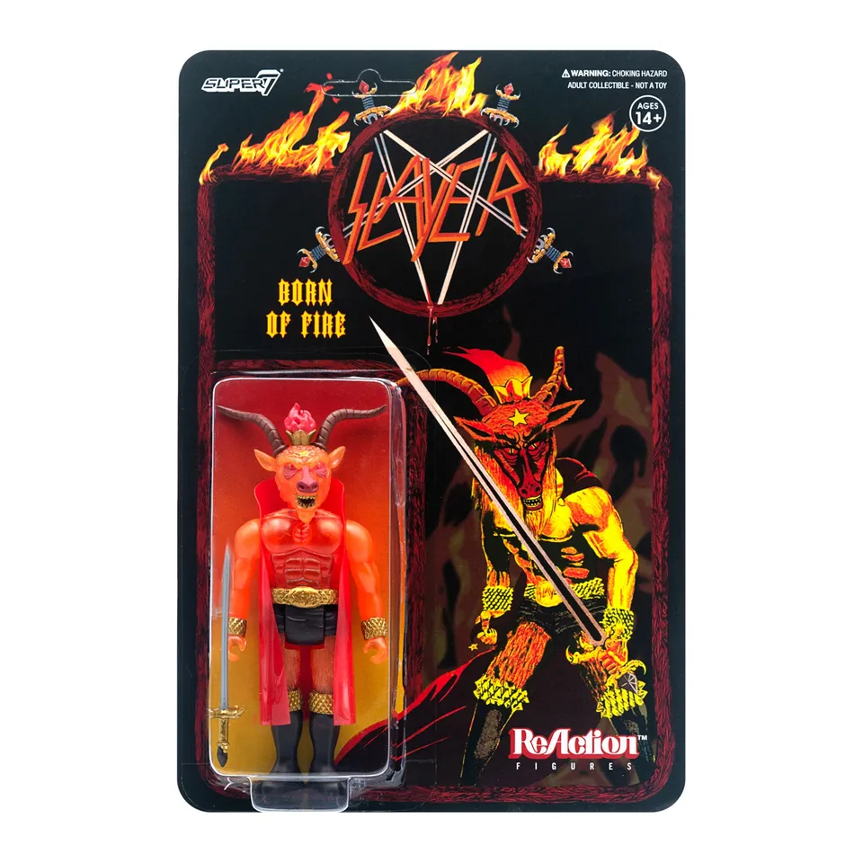 Super7 ReAction Slayer Minotaur Born of Fire figurină portocalie