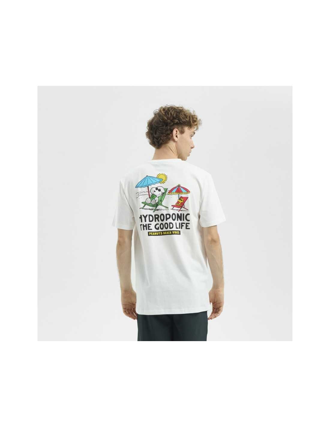 Hydroponic Good Life tricou alb bumbac lejer