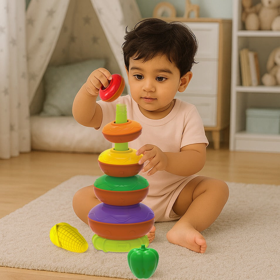 Imagimake Leaps Bounds Stacking Pot jucarie stivuire 6 luni+